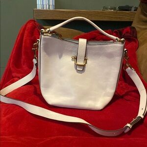 Elegant Cream Leather Handbag